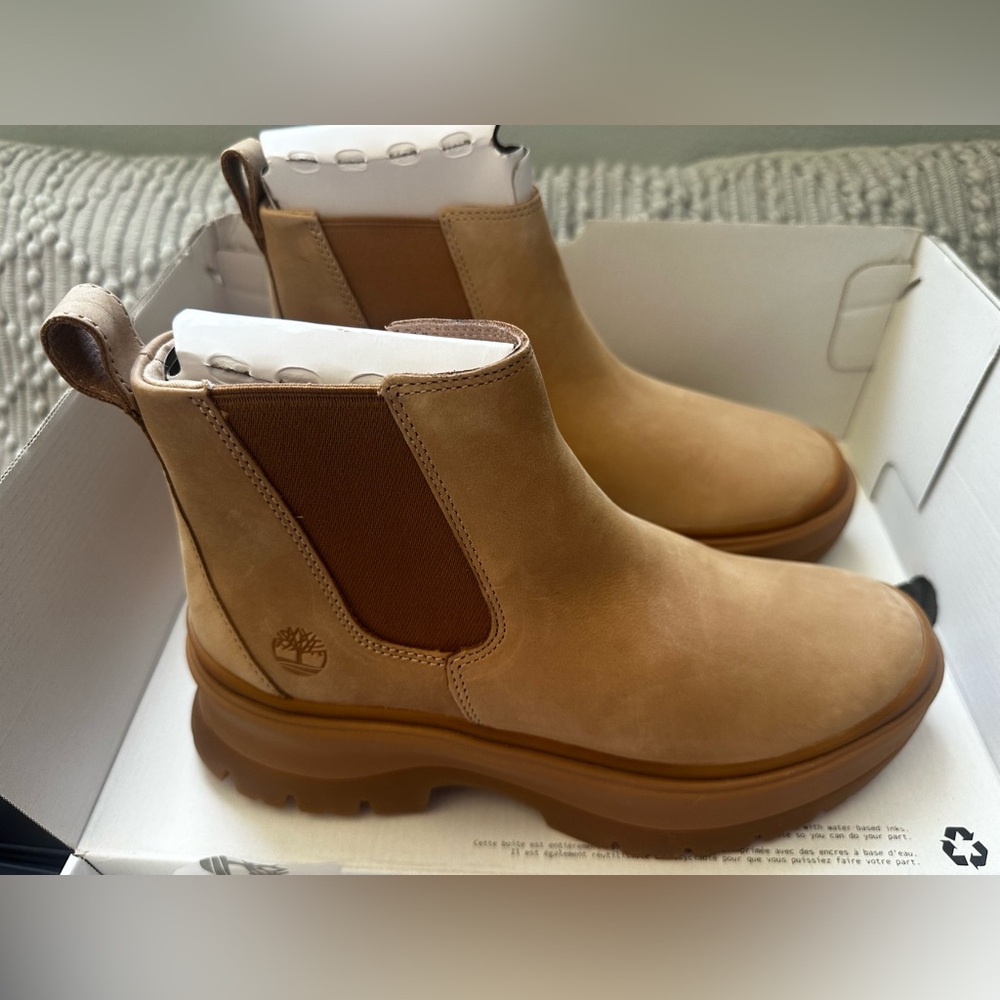 Timberland Roxie Lane Mid Chelsea Boot Beige Ankle - Picture 7 of 11